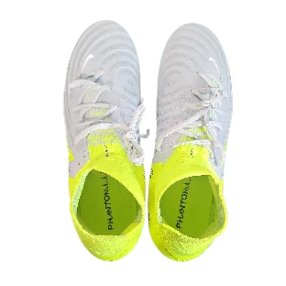 Nike Phantom Luna 2 Pro FG Soccer Cleats Neon Yellow White DV3166 700 Men 10.5